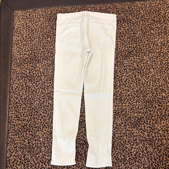 Rag & Bone White Skinny Jeans with Ankle Zippers - Picture 10 of 12